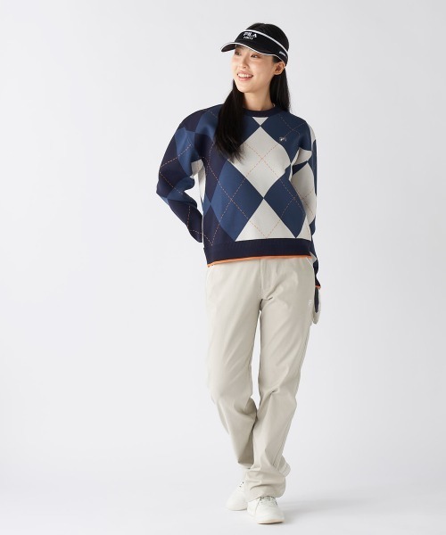 FILA GOLF(フィラゴルフ )の「【FILAGOLF/フィラゴルフ】レディース軽量ポリエステルニッ|ドロップショルダー&オーバーシルエット(ニット/セーター・レディース・グリーン/ネイビー/イエロー・LARGE/X-LARGE/MEDIUM)」の9枚目の写真