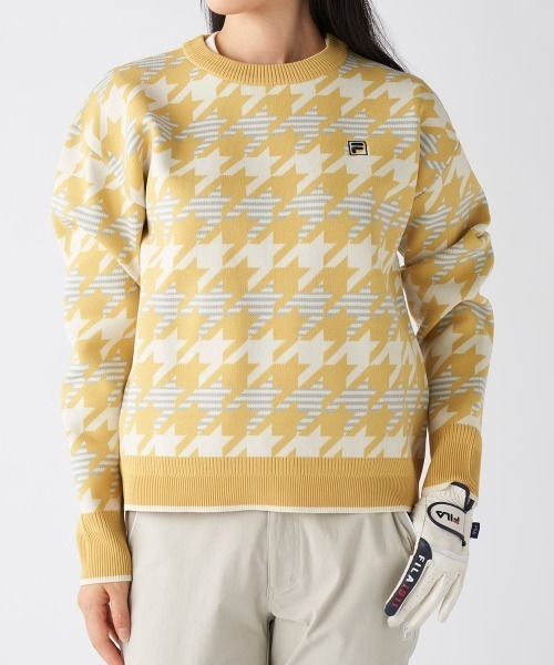 FILA GOLF(フィラゴルフ )の「【FILAGOLF/フィラゴルフ】レディース軽量ポリエステルニッ|ドロップショルダー&オーバーシルエット(ニット/セーター・レディース・グリーン/ネイビー/イエロー・LARGE/X-LARGE/MEDIUM)」の10枚目の写真
