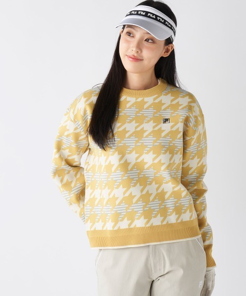 FILA GOLF(フィラゴルフ )の「【FILAGOLF/フィラゴルフ】レディース軽量ポリエステルニッ|ドロップショルダー&オーバーシルエット(ニット/セーター・レディース・グリーン/ネイビー/イエロー・LARGE/X-LARGE/MEDIUM)」の14枚目の写真
