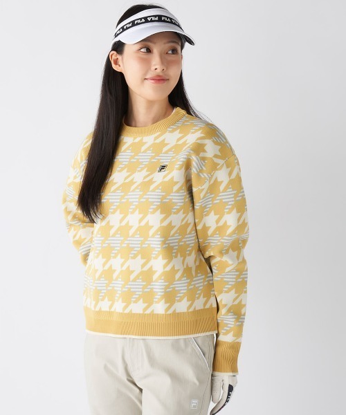 FILA GOLF(フィラゴルフ )の「【FILAGOLF/フィラゴルフ】レディース軽量ポリエステルニッ|ドロップショルダー&オーバーシルエット(ニット/セーター・レディース・グリーン/ネイビー/イエロー・LARGE/X-LARGE/MEDIUM)」の15枚目の写真