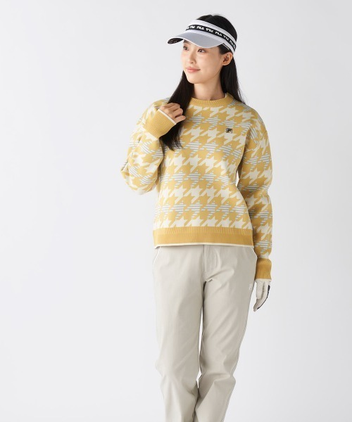 FILA GOLF(フィラゴルフ )の「【FILAGOLF/フィラゴルフ】レディース軽量ポリエステルニッ|ドロップショルダー&オーバーシルエット(ニット/セーター・レディース・グリーン/ネイビー/イエロー・LARGE/X-LARGE/MEDIUM)」の16枚目の写真
