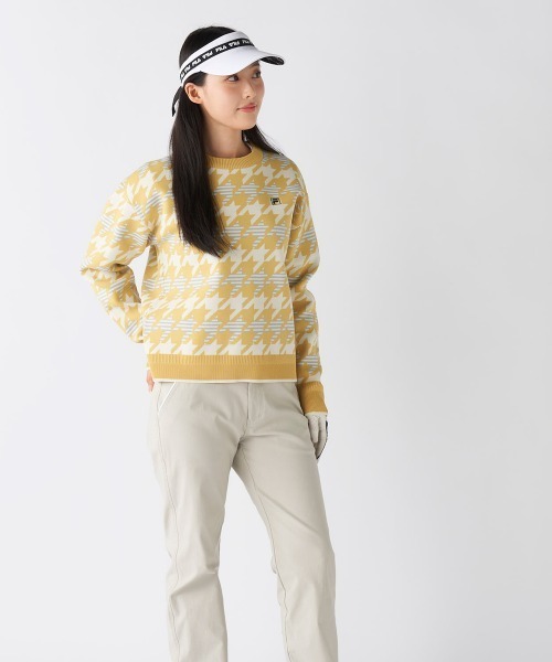 FILA GOLF(フィラゴルフ )の「【FILAGOLF/フィラゴルフ】レディース軽量ポリエステルニッ|ドロップショルダー&オーバーシルエット(ニット/セーター・レディース・グリーン/ネイビー/イエロー・LARGE/X-LARGE/MEDIUM)」の17枚目の写真