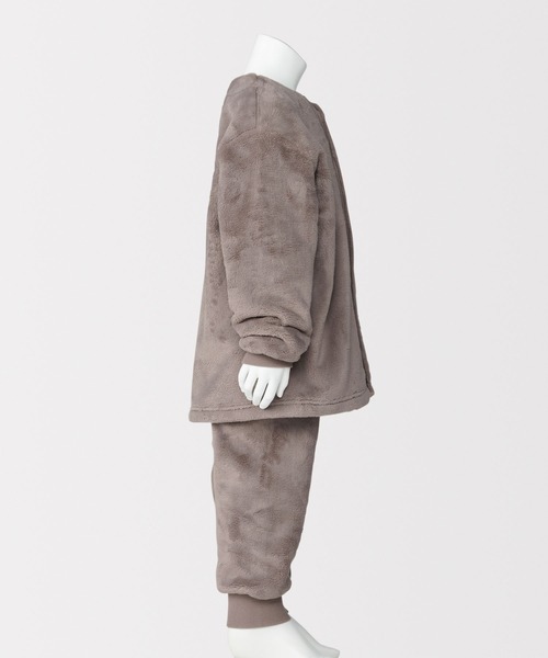 無印良品（ムジルシリョウヒン）の「キッズ　着る毛布　腹巻付き長袖パジャマ（ルームウェア/パジャマ・キッズ・ブルー系/ピンク/ブラウン系・120-130/140-150）」の5枚目の写真