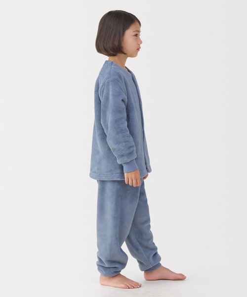 無印良品（ムジルシリョウヒン）の「キッズ　着る毛布　腹巻付き長袖パジャマ（ルームウェア/パジャマ・キッズ・ブルー系/ピンク/ブラウン系・120-130/140-150）」の12枚目の写真