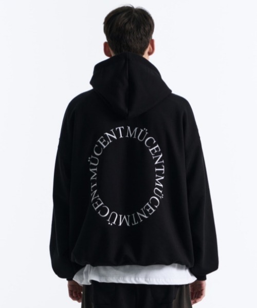 MUCENT(ムセント)の「◇MUCENT◇ブランド直輸入正規品/MUCENT アーク バック ロゴ フーディー MUCENT ARC BACK LOGO HOODIE(パーカー・レディース・ホワイト/ブラック/グレー・M/L)」の10枚目の写真