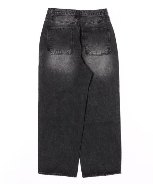 Chikashitsu +（チカシツプラス）の「【Chikashitsu +】semi wide denim pants 2 / 【チカシツプラス】セミワイドデニムパンツ2（デニムパンツ・メンズ・ブラック/ブルー・M/S）」の3枚目の写真