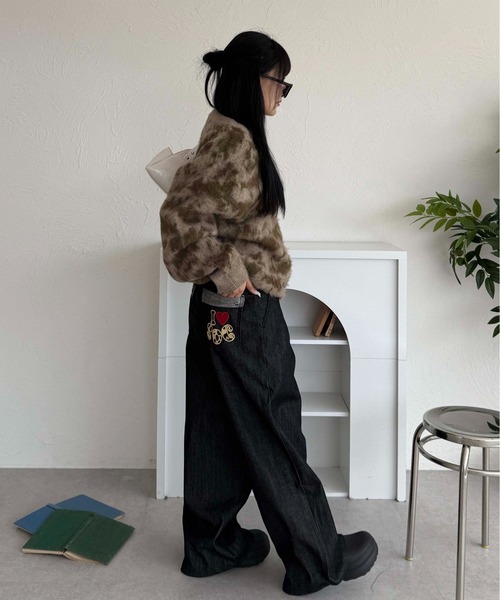sedacle(セダクル)の「フロントタックリジットデニム(デニムパンツ・メンズ・インディゴブルー/ブラック・MEDIUM/SMALL/LARGE)」の9枚目の写真