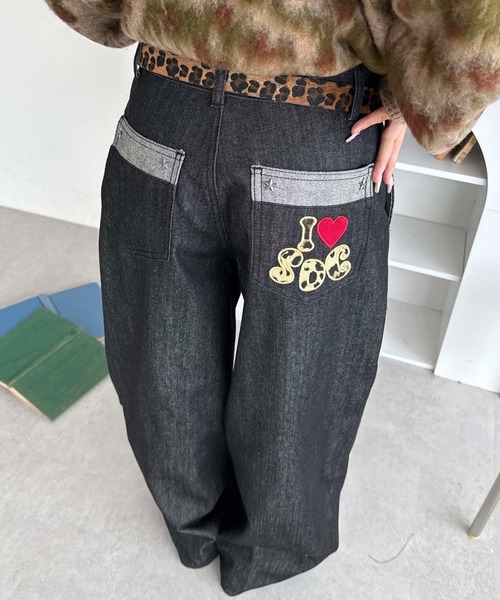 sedacle(セダクル)の「フロントタックリジットデニム(デニムパンツ・メンズ・インディゴブルー/ブラック・MEDIUM/SMALL/LARGE)」の8枚目の写真