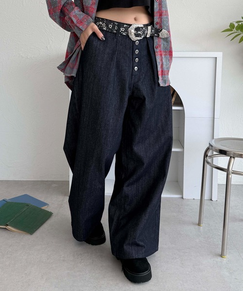 sedacle(セダクル)の「フロントタックリジットデニム(デニムパンツ・メンズ・インディゴブルー/ブラック・MEDIUM/SMALL/LARGE)」の18枚目の写真