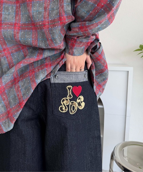 sedacle(セダクル)の「フロントタックリジットデニム(デニムパンツ・メンズ・インディゴブルー/ブラック・MEDIUM/SMALL/LARGE)」の17枚目の写真