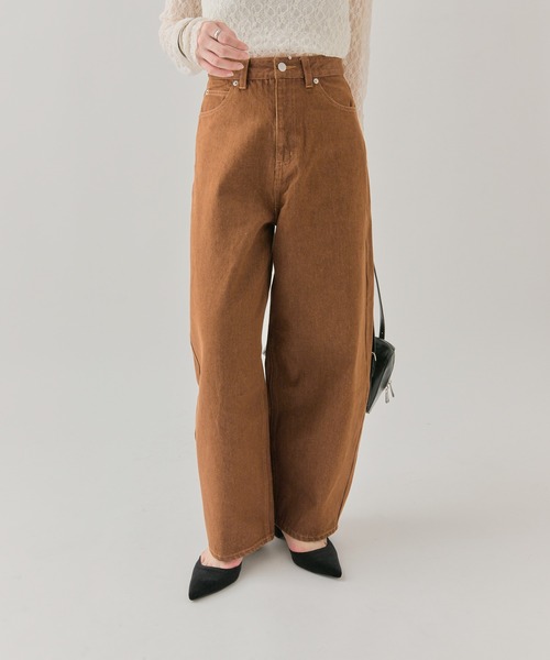 コクーンデニムパンツ（デニムパンツ）｜mystic（ミスティック）の