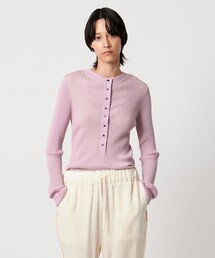 ＜AEWEN MATOPH＞ウールリブヘンリーネック ニットプルオーバー