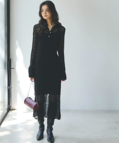 セール2日迄❣️ アナスイ　ベロアレースワンピース レーズベロアワンピース【期間限定価格】 | Fickle Bebe -outlet