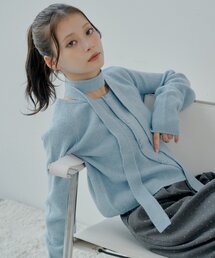 カーディガン/ボレロ（ブルー・ネイビー/青色系・ショート丈