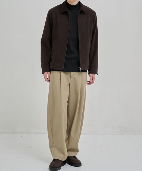 マイクロスエード ジップブルゾン ｜短丈/大人気/キュプラ/ムレ防止/冬