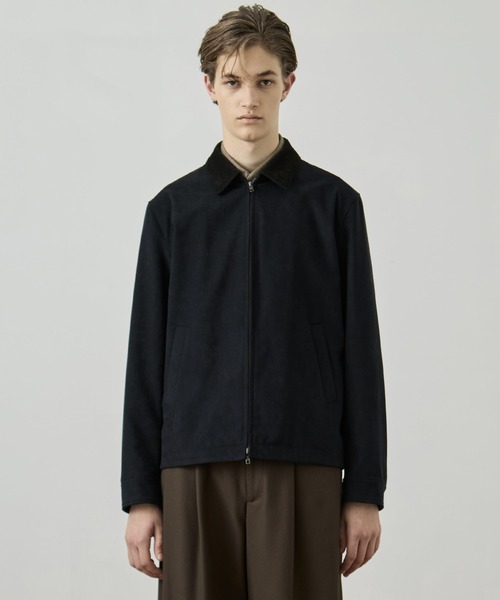 マイクロスエード ジップブルゾン ｜短丈/大人気/キュプラ/ムレ防止/冬