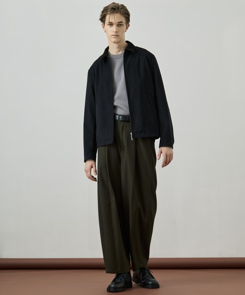 マイクロスエード ジップブルゾン ｜短丈/大人気/キュプラ/ムレ防止/冬