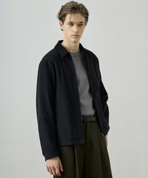 マイクロスエード ジップブルゾン ｜短丈/大人気/キュプラ/ムレ防止/冬