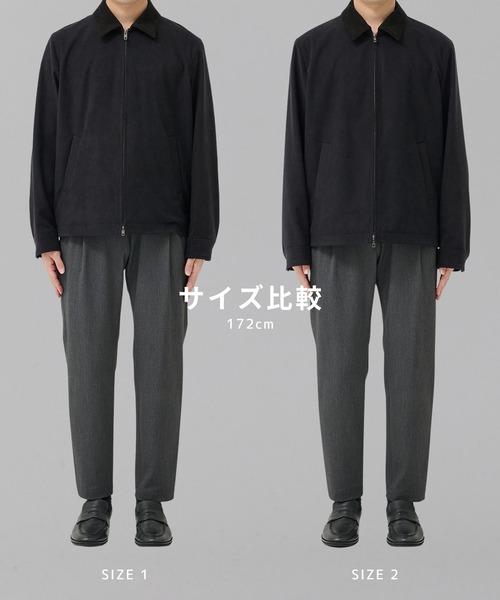 マイクロスエード ジップブルゾン ｜短丈/大人気/キュプラ/ムレ防止/冬