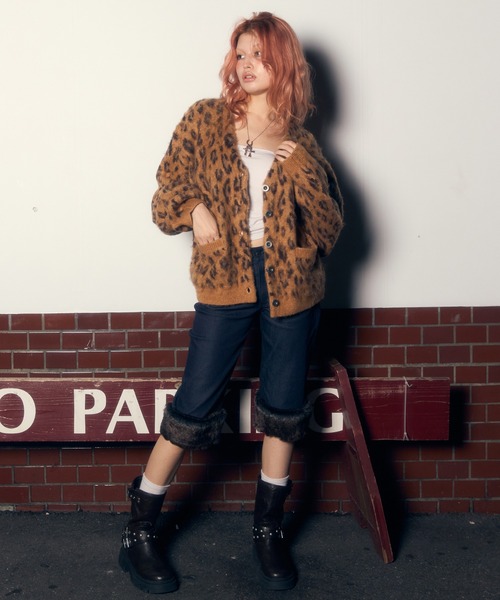 ACLENT（アクレント）の「ジャガードニットカーディガン（ニット/セーター・レディース・アイボリー/ブラック/ブルー/レッド/レオパード・FREE）」の16枚目の写真