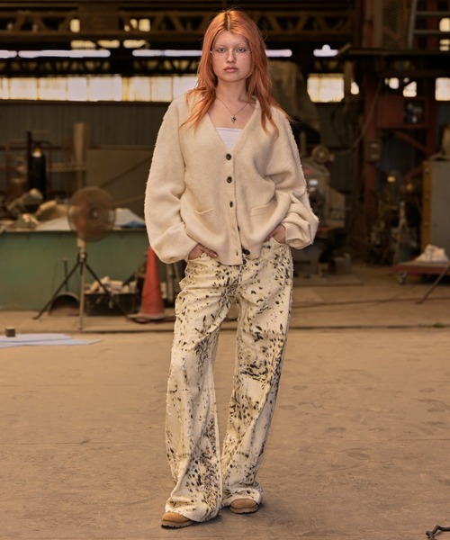 ACLENT（アクレント）の「ジャガードニットカーディガン（ニット/セーター・レディース・アイボリー/ブラック/ブルー/レッド/レオパード・FREE）」の15枚目の写真