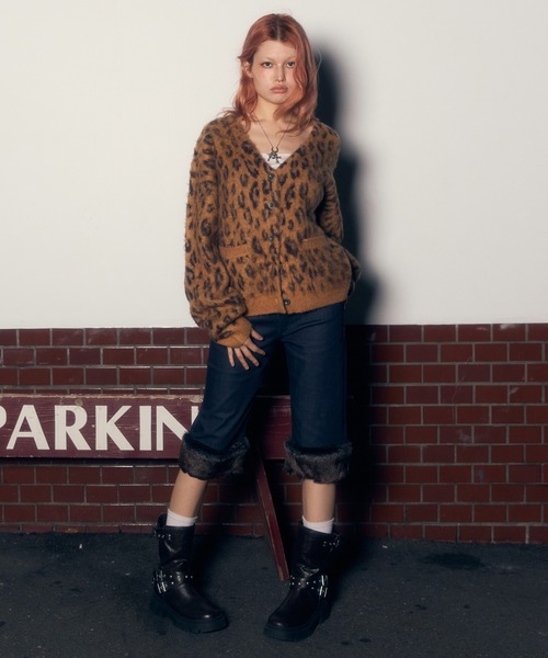 ACLENT（アクレント）の「ジャガードニットカーディガン（ニット/セーター・レディース・アイボリー/ブラック/ブルー/レッド/レオパード・FREE）」の17枚目の写真