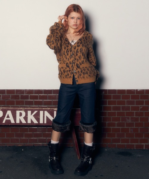 ACLENT（アクレント）の「ジャガードニットカーディガン（ニット/セーター・レディース・アイボリー/ブラック/ブルー/レッド/レオパード・FREE）」の18枚目の写真