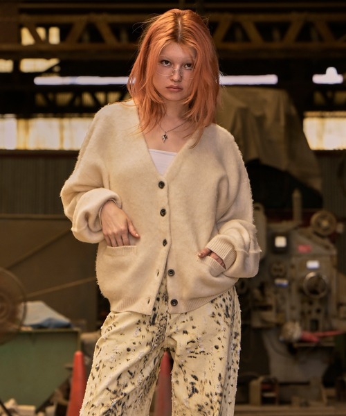 ACLENT（アクレント）の「ジャガードニットカーディガン（ニット/セーター・レディース・アイボリー/ブラック/ブルー/レッド/レオパード・FREE）」の12枚目の写真