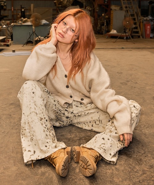 ACLENT（アクレント）の「ジャガードニットカーディガン（ニット/セーター・レディース・アイボリー/ブラック/ブルー/レッド/レオパード・FREE）」の19枚目の写真