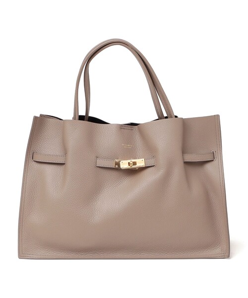 VIOLAd'ORO(ヴィオラドーロ)の「VIOLAd’ORO:W フェイス トート(L)(トートバッグ・レディース・ブラック/ブラウン系その他/ベージュ・ONE SIZE)」の2枚目の写真