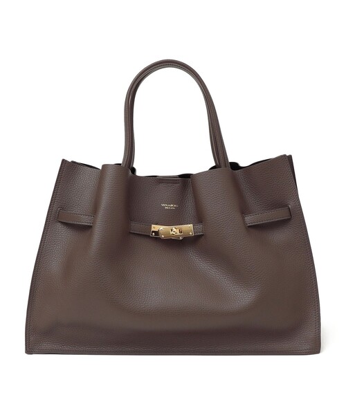 VIOLAd'ORO(ヴィオラドーロ)の「VIOLAd’ORO:W フェイス トート(L)(トートバッグ・レディース・ブラック/ブラウン系その他/ベージュ・ONE SIZE)」の3枚目の写真