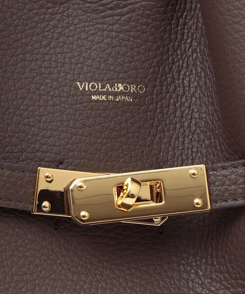 VIOLAd'ORO(ヴィオラドーロ)の「VIOLAd’ORO:W フェイス トート(L)(トートバッグ・レディース・ブラック/ブラウン系その他/ベージュ・ONE SIZE)」の4枚目の写真
