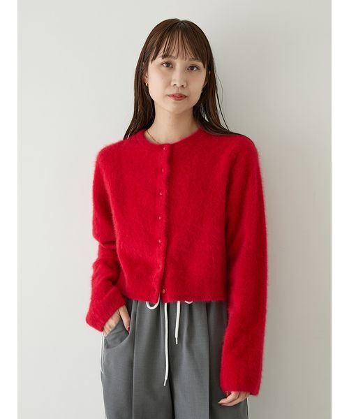 赤色 長袖カーディガン Levi's】クロップ丈カーディガン（カーディガン/ボレロ）｜Levi's