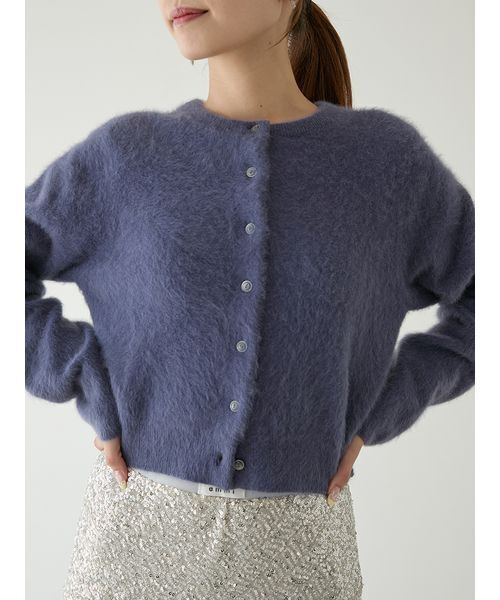 emmi（エミ）の「フォックスカシミヤニットカーディガン（カーディガン/ボレロ・レディース・レッド/グレー/ブルー・F）」の2枚目の写真