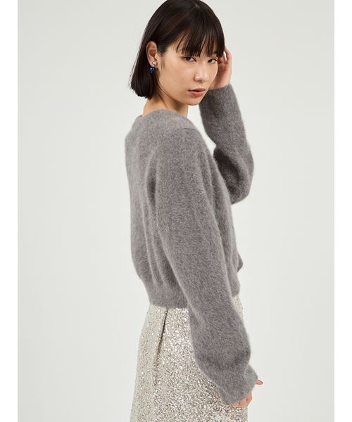 emmi（エミ）の「フォックスカシミヤニットカーディガン（カーディガン/ボレロ・レディース・レッド/グレー/ブルー・F）」の6枚目の写真