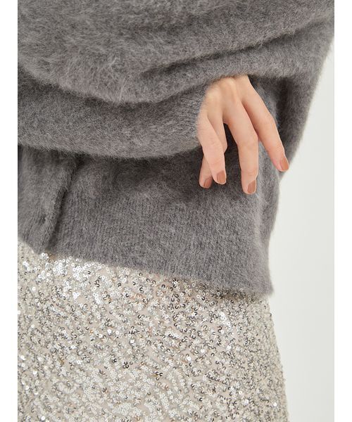 emmi（エミ）の「フォックスカシミヤニットカーディガン（カーディガン/ボレロ・レディース・レッド/グレー/ブルー・F）」の9枚目の写真