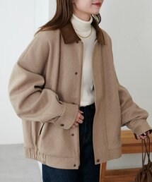 DISCOAT(ディスコート)の【ユニセックス】中空糸衿配色ジャケット(ブルゾン)