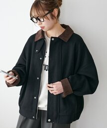 DISCOAT(ディスコート)の【ユニセックス】中空糸衿配色ジャケット(ブルゾン)