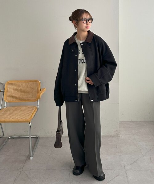 ユニセックス】中空糸衿配色ジャケット（ブルゾン）｜DISCOAT（ディス