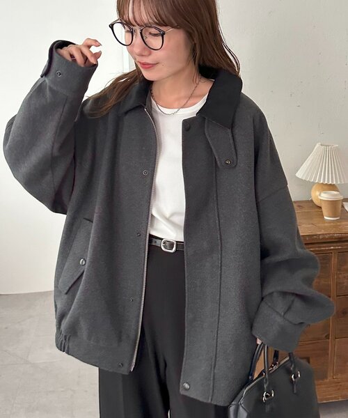 ユニセックス】中空糸衿配色ジャケット（ブルゾン）｜DISCOAT（ディス