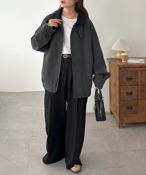 セール】【ユニセックス】中空糸衿配色ジャケット（ブルゾン