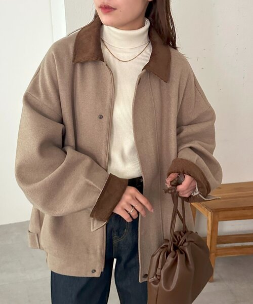 ユニセックス】中空糸衿配色ジャケット（ブルゾン）｜DISCOAT（ディス