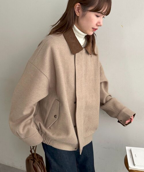 週末限定価格DISCOAT 中空糸衿配色ジャケット セール】【ユニセックス】中空糸衿配色ジャケット（ブルゾン