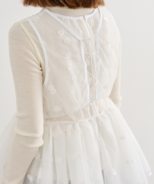 U by SPICK&SPAN（ユーバイスピックアンドスパン）の「フラワースパンコールブラウス（シャツ/ブラウス・レディース・サックスブルー/ホワイト・FREE）」の10枚目の写真