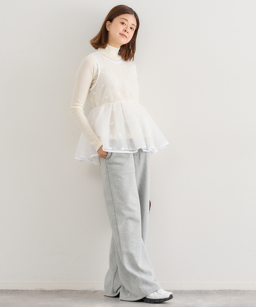 U by SPICK&SPAN（ユーバイスピックアンドスパン）の「フラワースパンコールブラウス（シャツ/ブラウス・レディース・サックスブルー/ホワイト・FREE）」の12枚目の写真