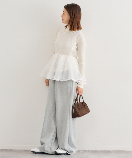 U by SPICK&SPAN（ユーバイスピックアンドスパン）の「フラワースパンコールブラウス（シャツ/ブラウス・レディース・サックスブルー/ホワイト・FREE）」の13枚目の写真