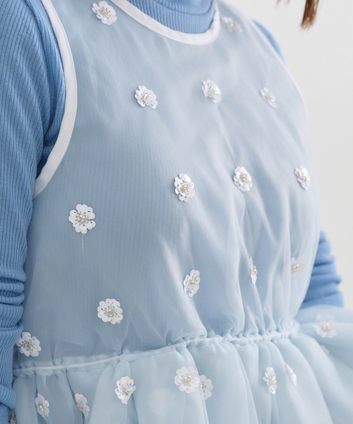 U by SPICK&SPAN（ユーバイスピックアンドスパン）の「フラワースパンコールブラウス（シャツ/ブラウス・レディース・サックスブルー/ホワイト・FREE）」の20枚目の写真