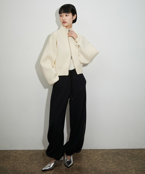 【アダムエロペ】ショートジャカードドライバーズニット ADAM ET ROPÉ FEMME(アダム エ ロペ ファム) / 【WEB限定】ショート