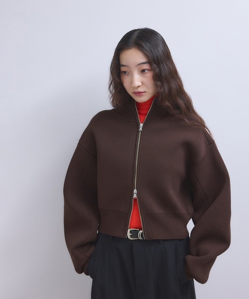 セール】【WEB限定】ショートジャカードドライバーズニット