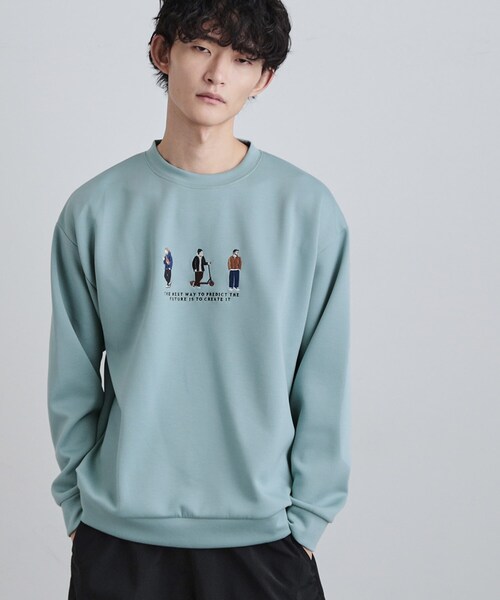 tk.TAKEO KIKUCHI（ティーケータケオキクチ）の「ピープル刺繍スウェット（スウェット・メンズ・ホワイト/ライトグリーン/ブラック・02/03/04）」の3枚目の写真